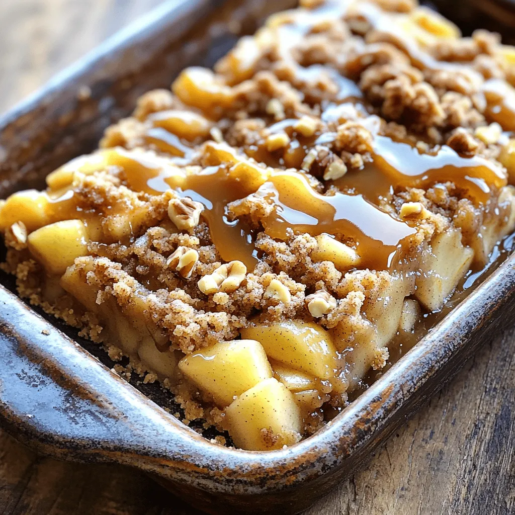 Caramel Apple Streusel Bars Irresistible Baked Treat