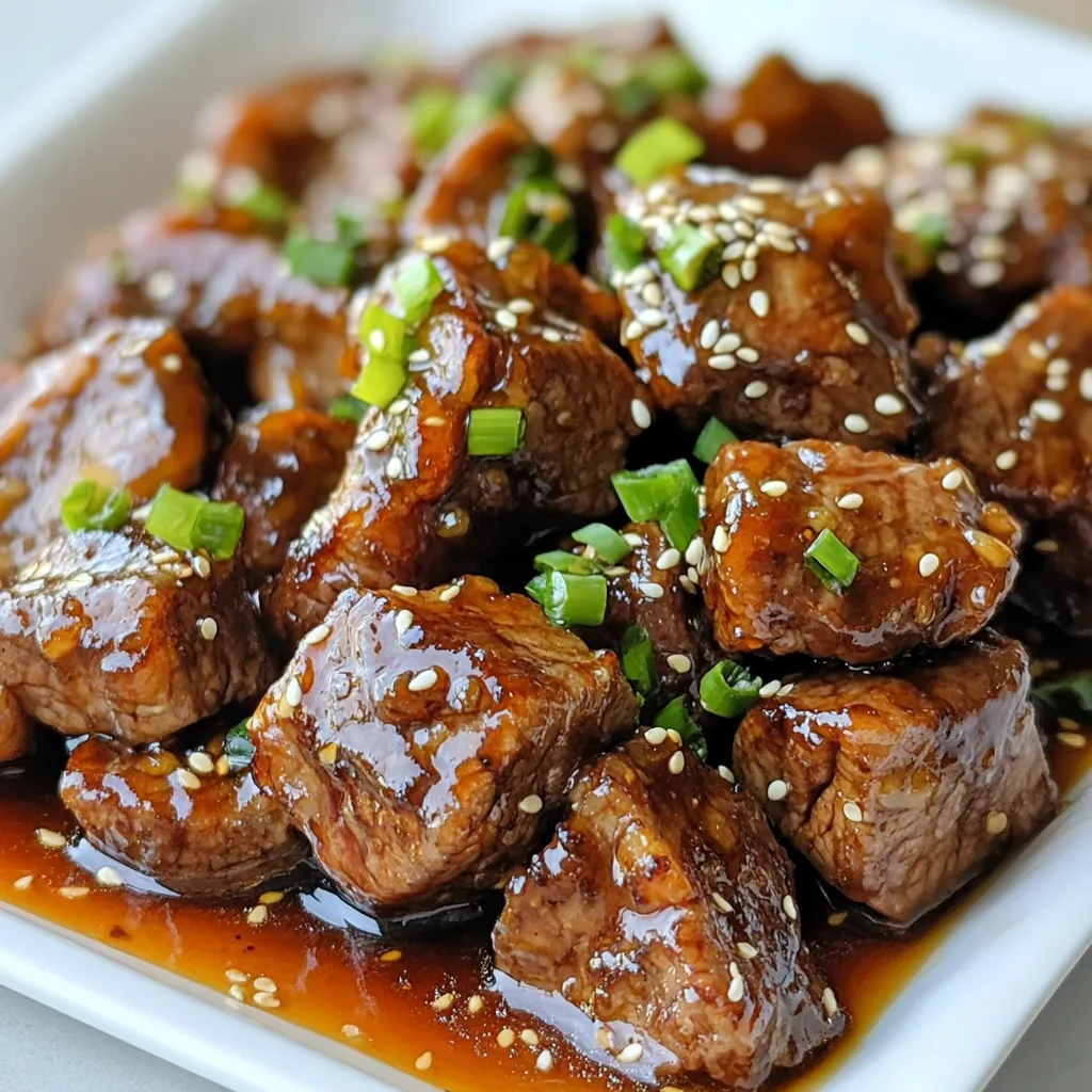 Sweet and Sticky Steak Bites Savory and Flavorful Treat