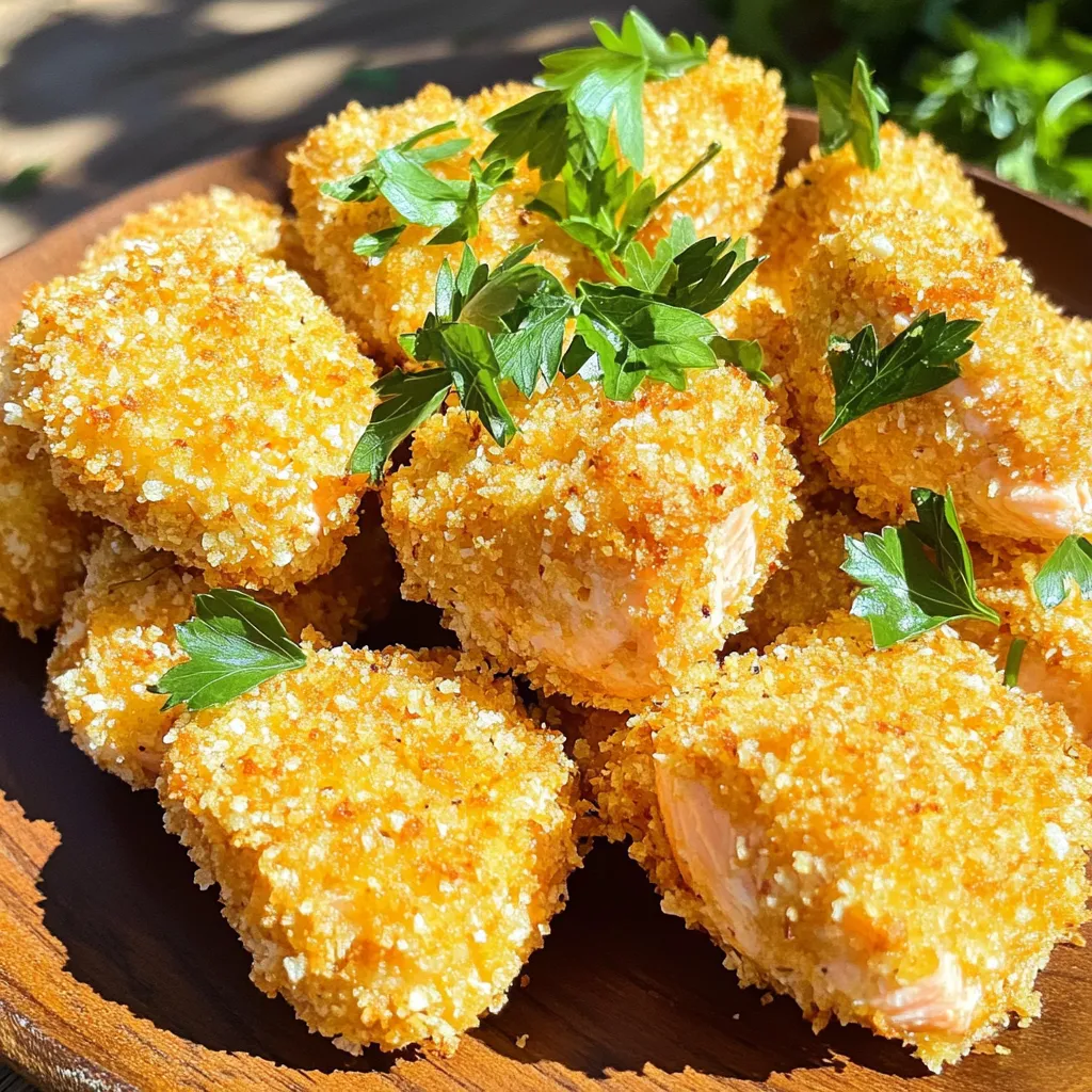 Air Fryer Parmesan Salmon Nuggets Crispy and Tasty Meal