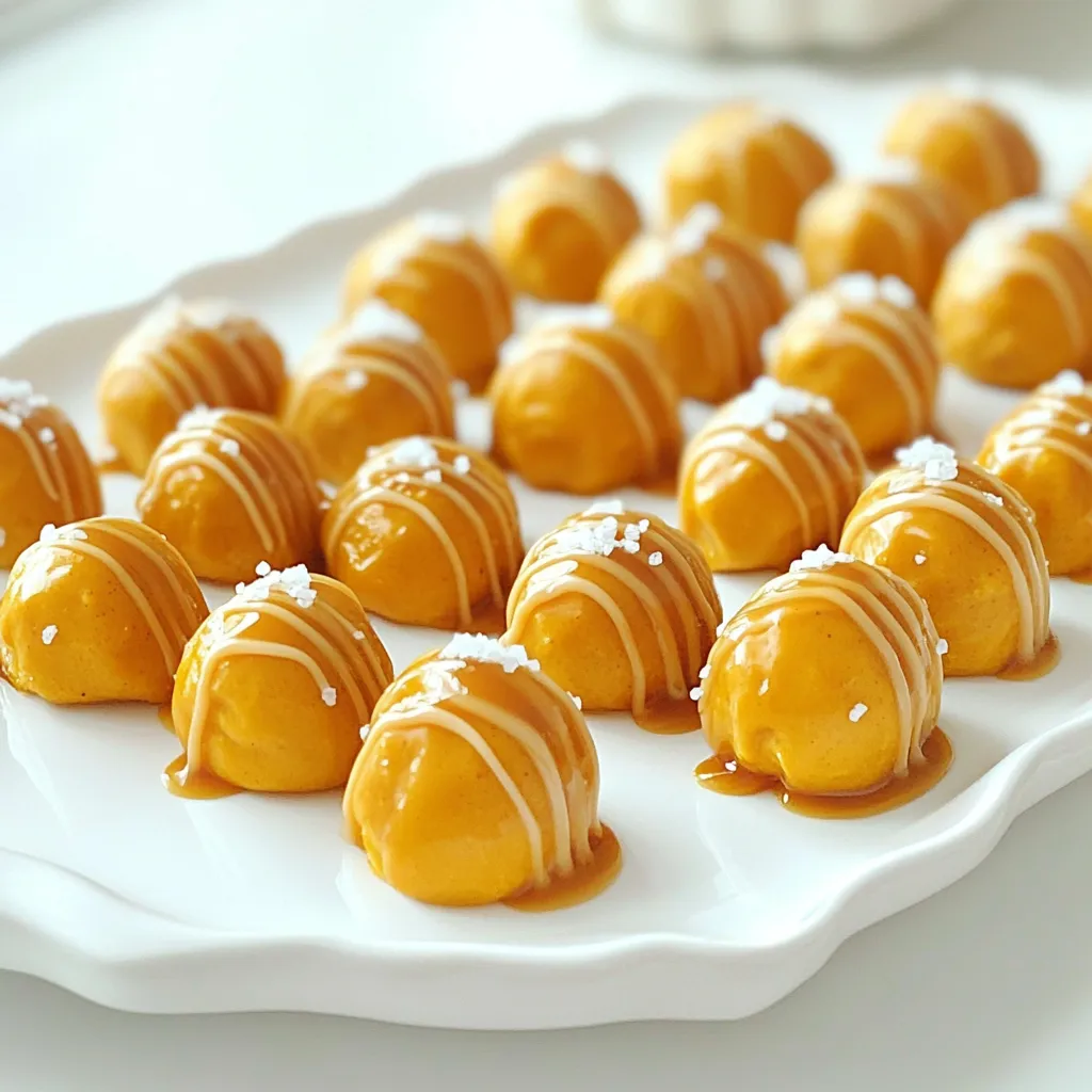 No Bake Caramel Pretzel Pumpkin Bites Delightful Treat