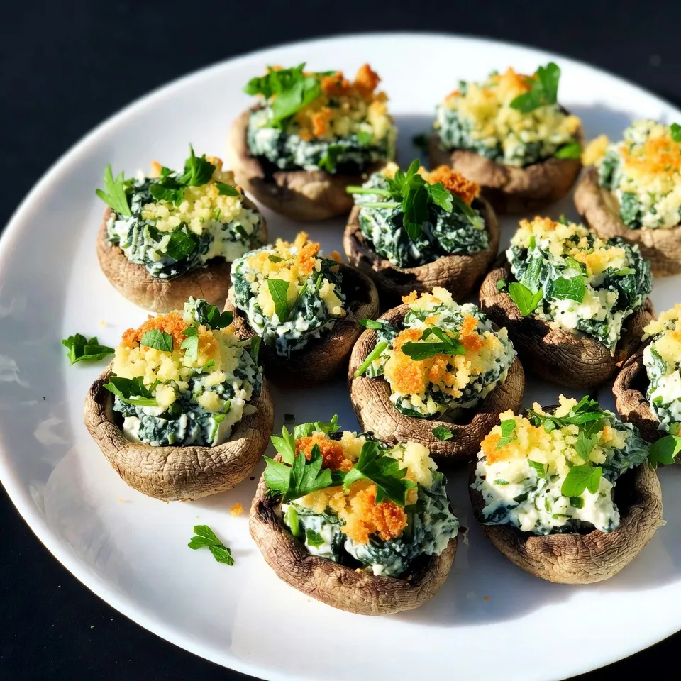 Spinach Parmesan Stuffed Mushrooms Flavorful Delight
