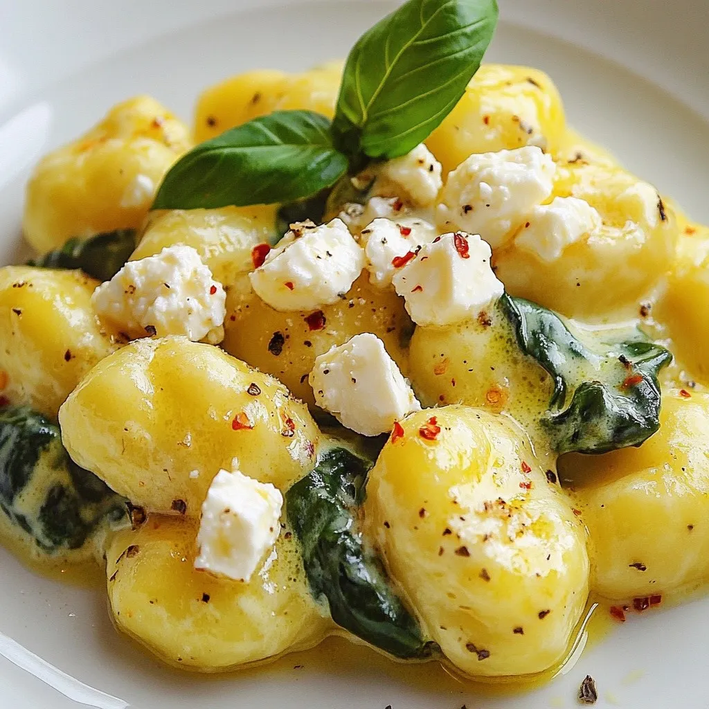 Creamy Gnocchi with Spinach and Feta Delight