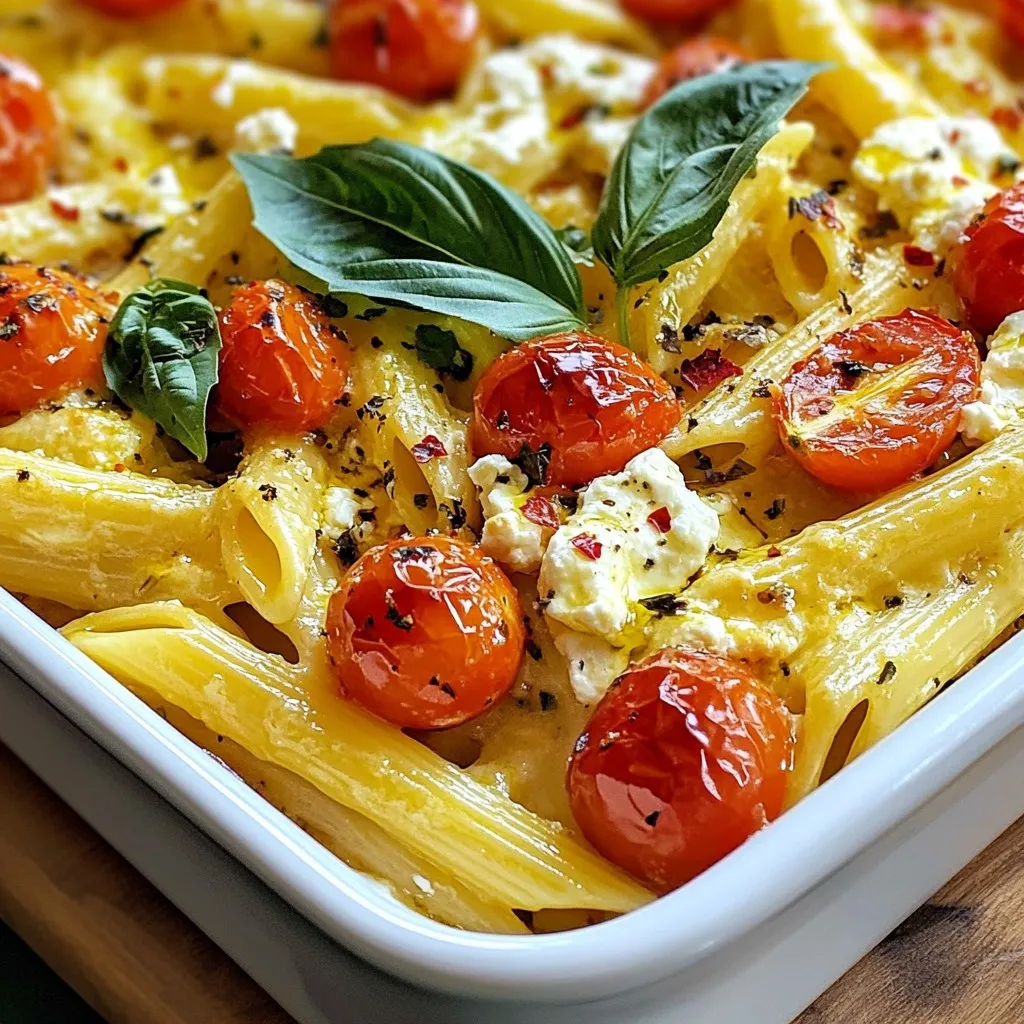 Feta Tomato Baked Pasta Flavorful Dinner Dish