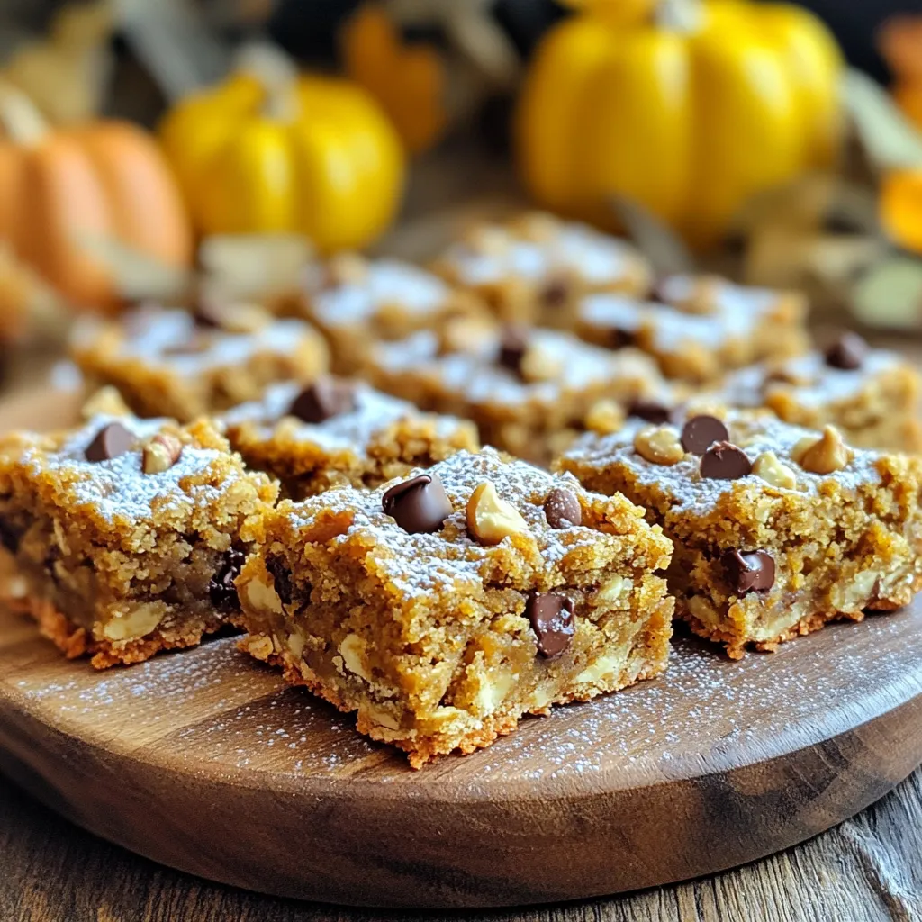 Pumpkin Spice Oatmeal Cookie Bars Delightful Treat