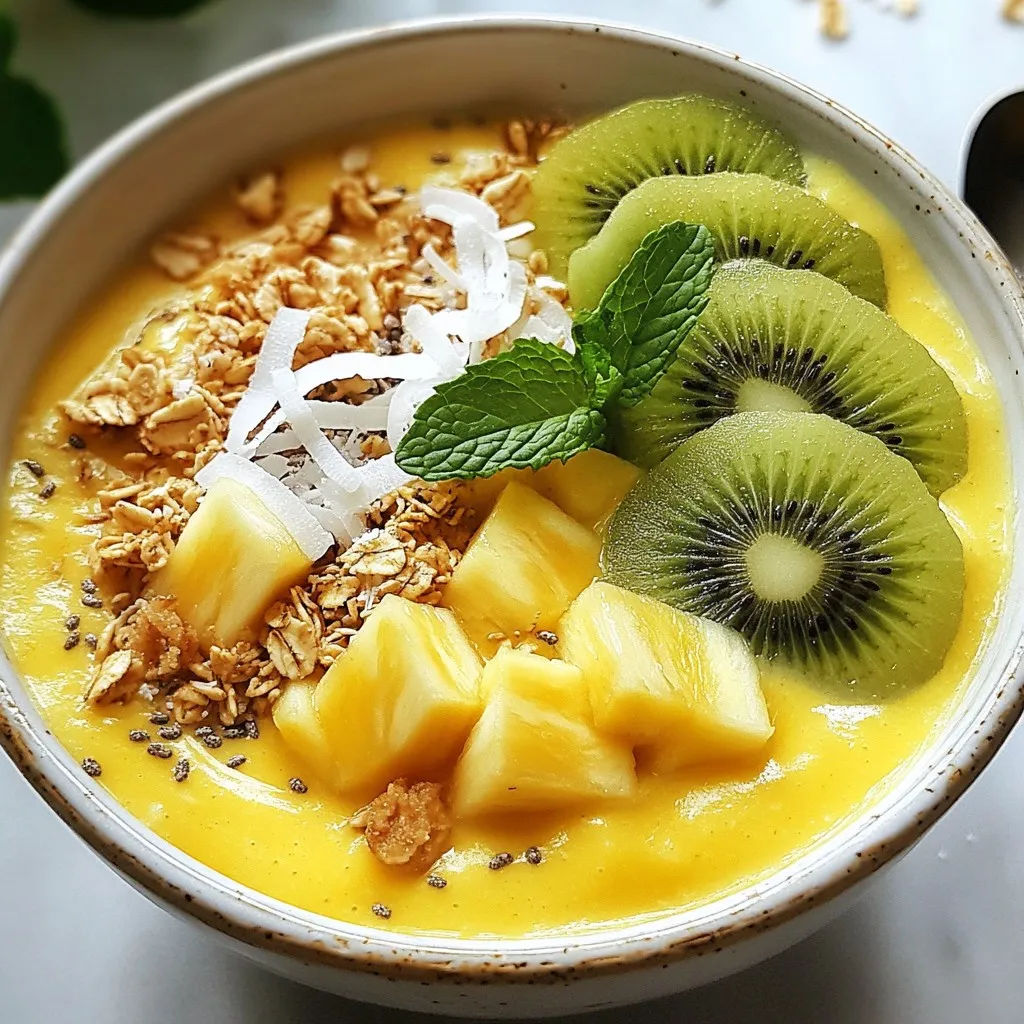 Tropical Pineapple Smoothie Bowl Easy and Refreshing Treat