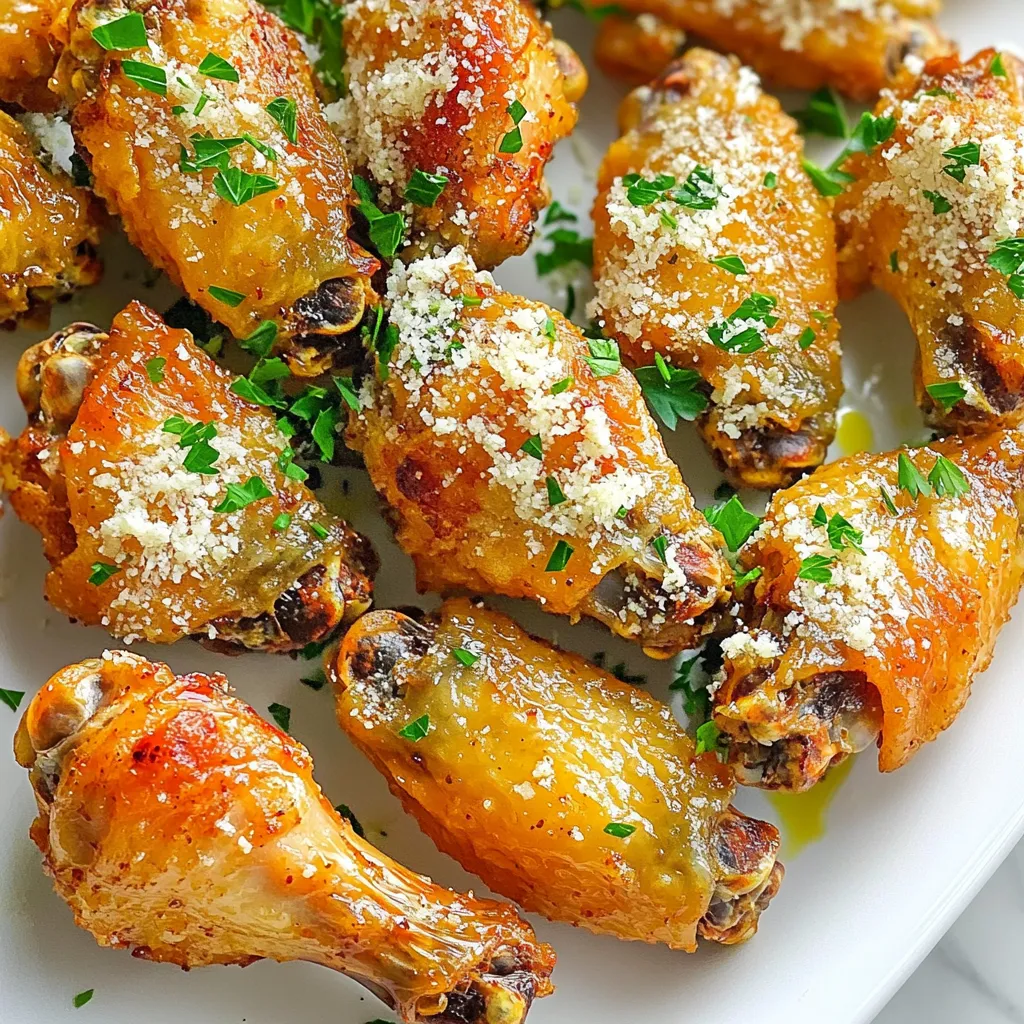 Air Fryer Garlic Parmesan Wings Crispy and Delicious