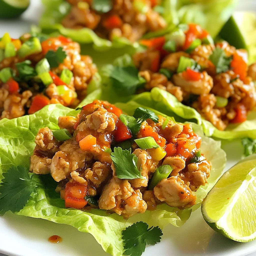Sweet Chili Chicken Lettuce Wraps Tasty and Easy Meal