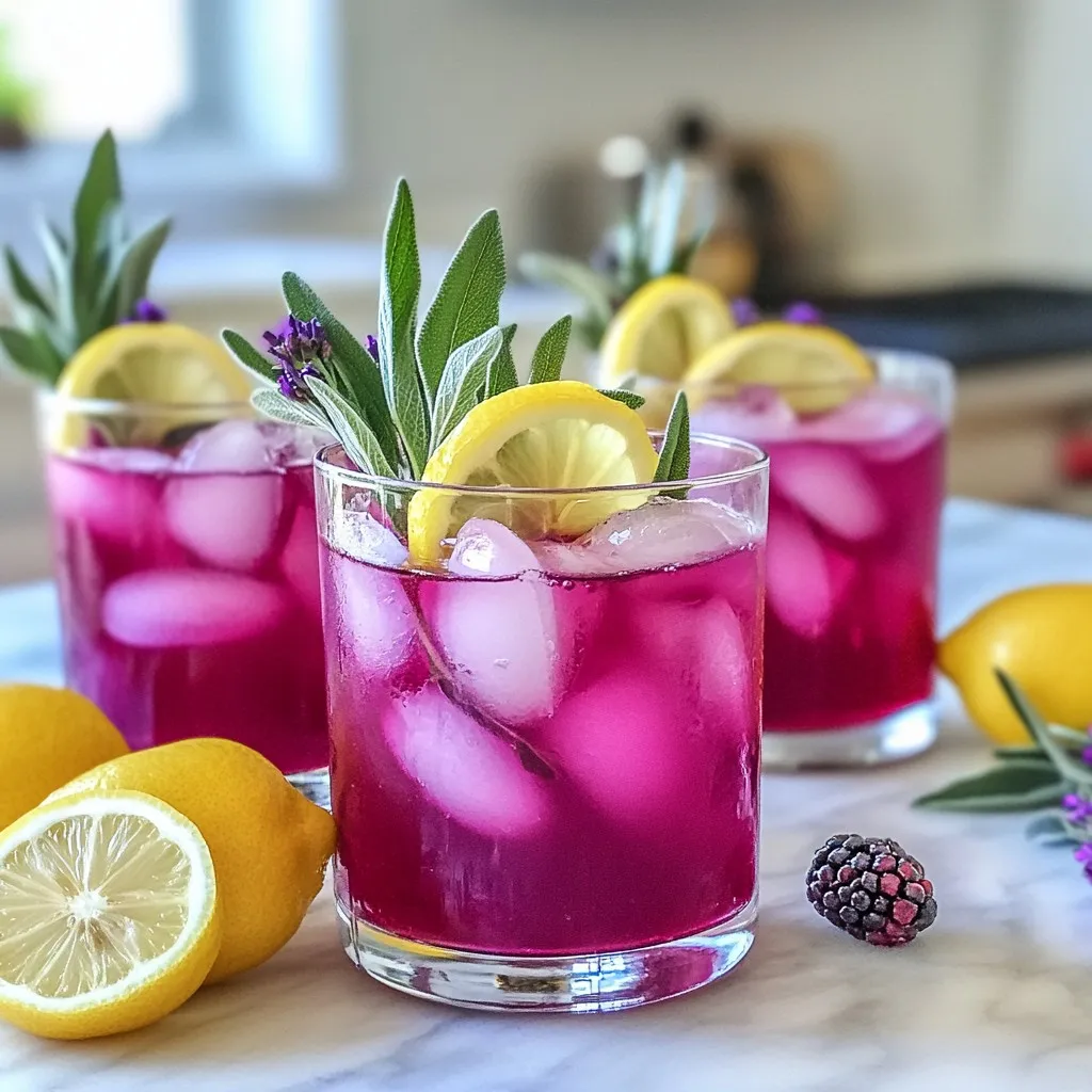 Irresistible Blackberry Sage Lemonade Refreshing Drink