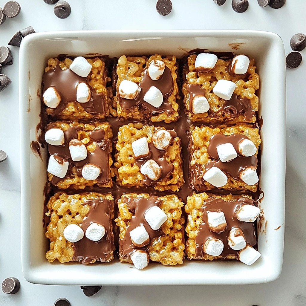 Chocolate Peanut Butter Rice Krispie Treats Delight
