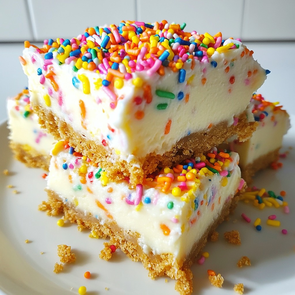 Funfetti Cheesecake Bars Delightful and Colorful Treat