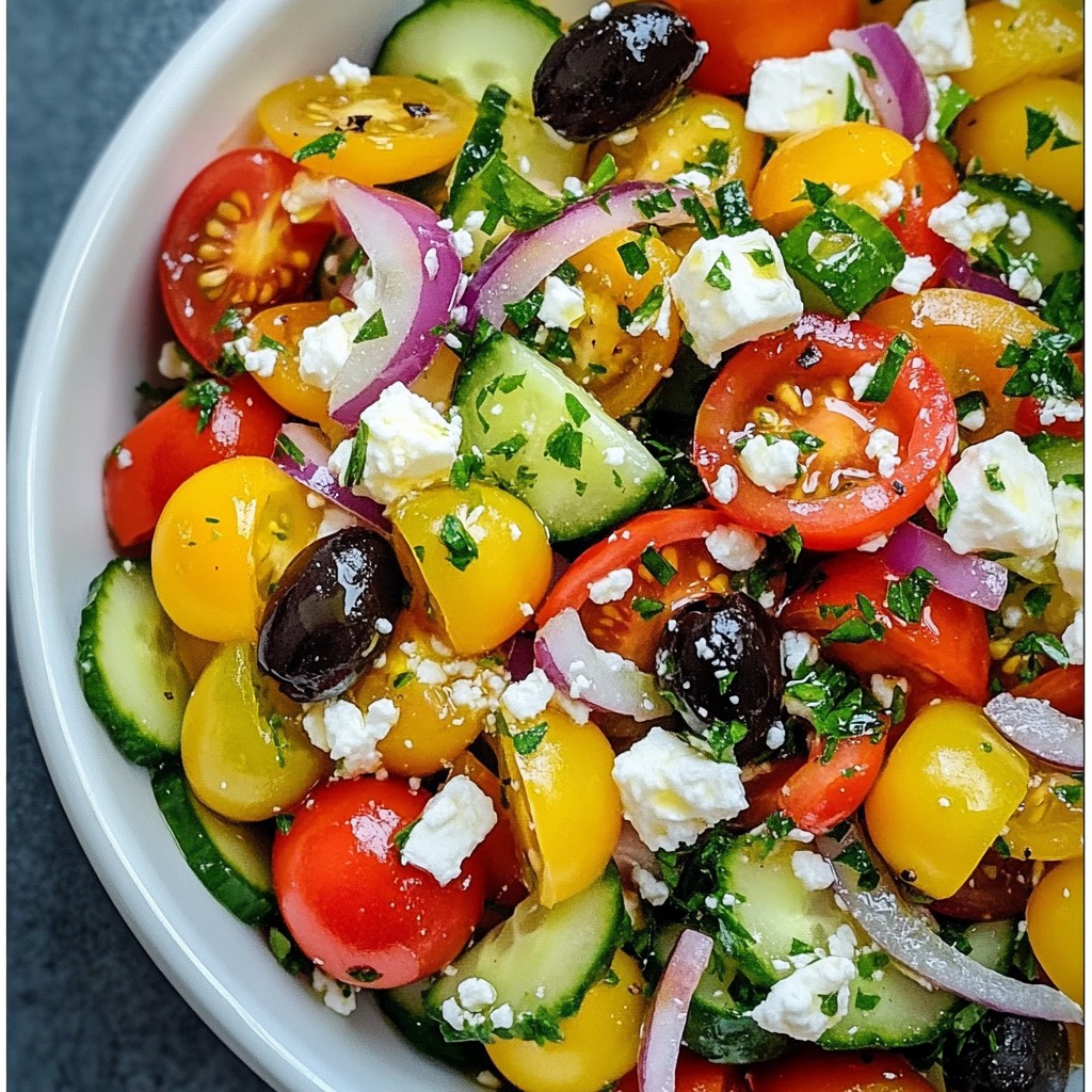 Mediterranean Cucumber Tomato Salad Fresh and Flavorful