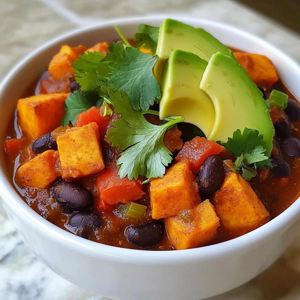 Sweet Potato Black Bean Chili Flavorful and Hearty Dish