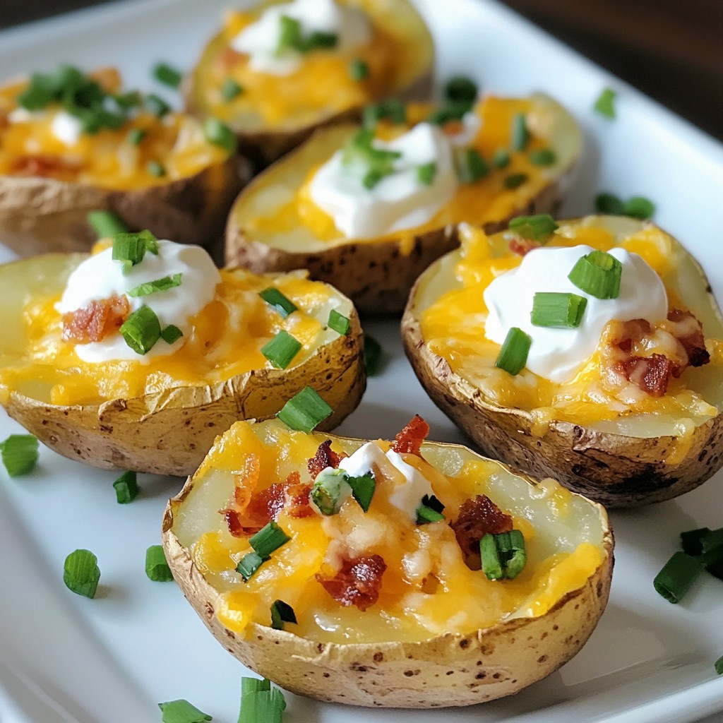 Cheesy Loaded Potato Skins Tasty and Easy Recipe