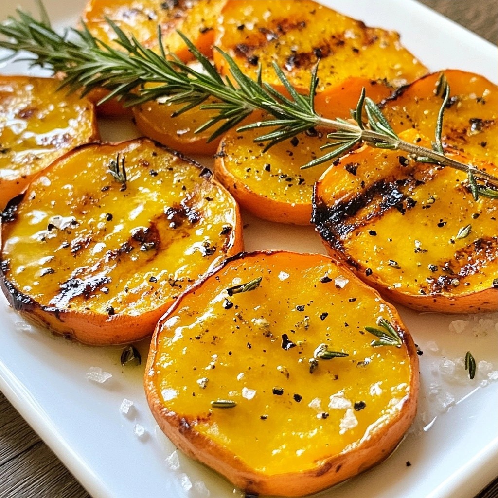 Grilled Garlic Rosemary Sweet Potato Slices Delight