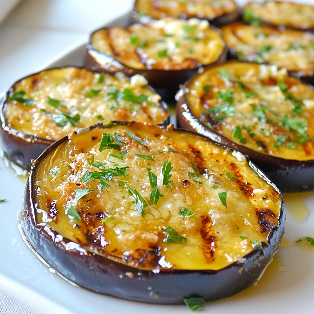 Grilled Garlic Parmesan Eggplant Slices Delightful Snack