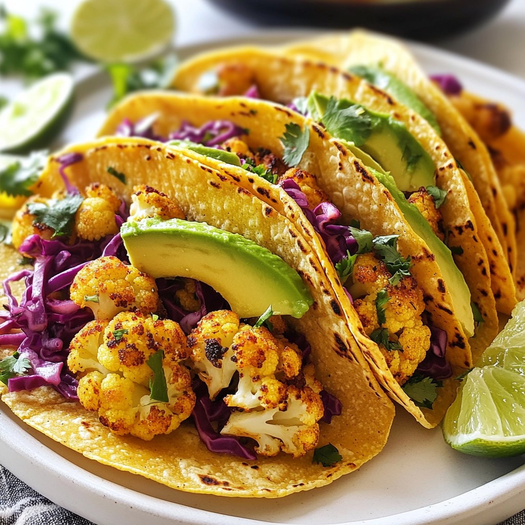 Roasted Cauliflower Tacos Packed with Flavorful Spices