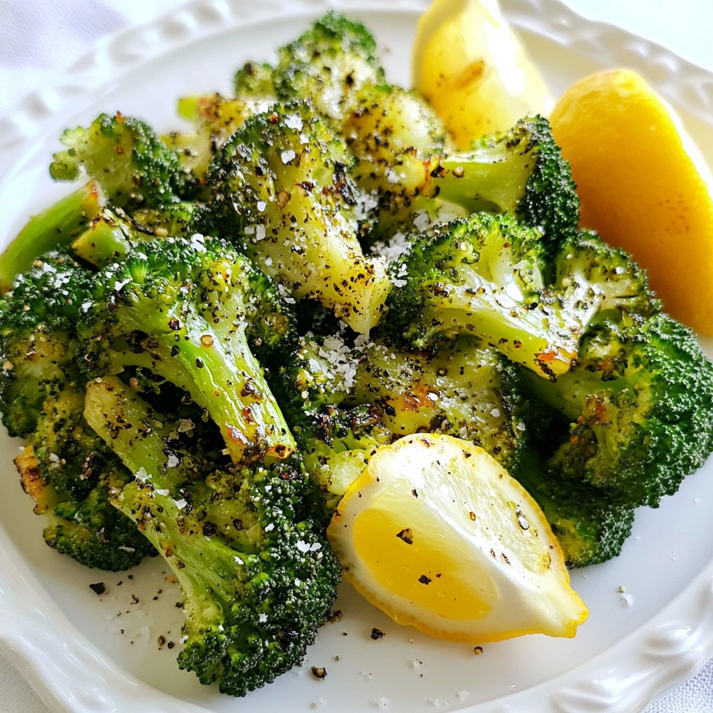 Grilled Lemon Pepper Broccoli Florets Flavor Boost