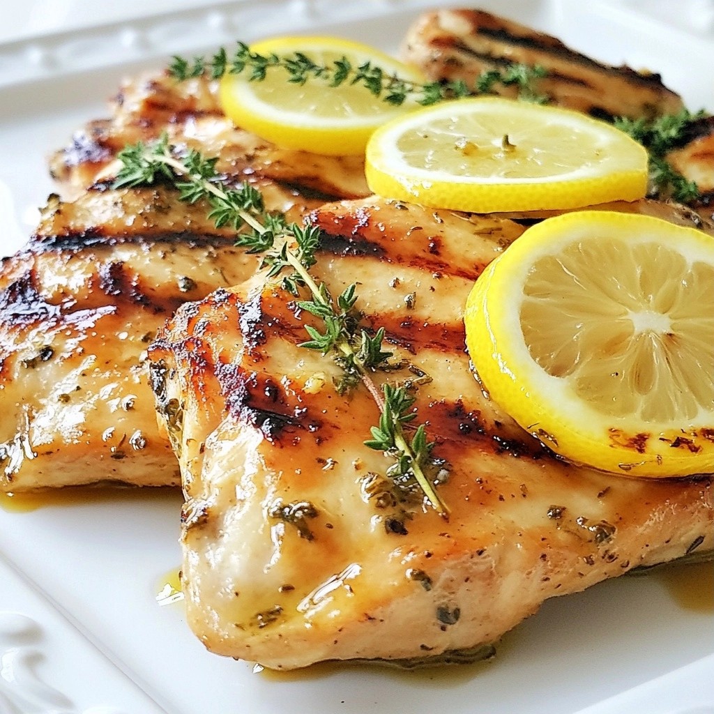 Lemon Thyme Grilled Chicken Cutlets Juicy Delight