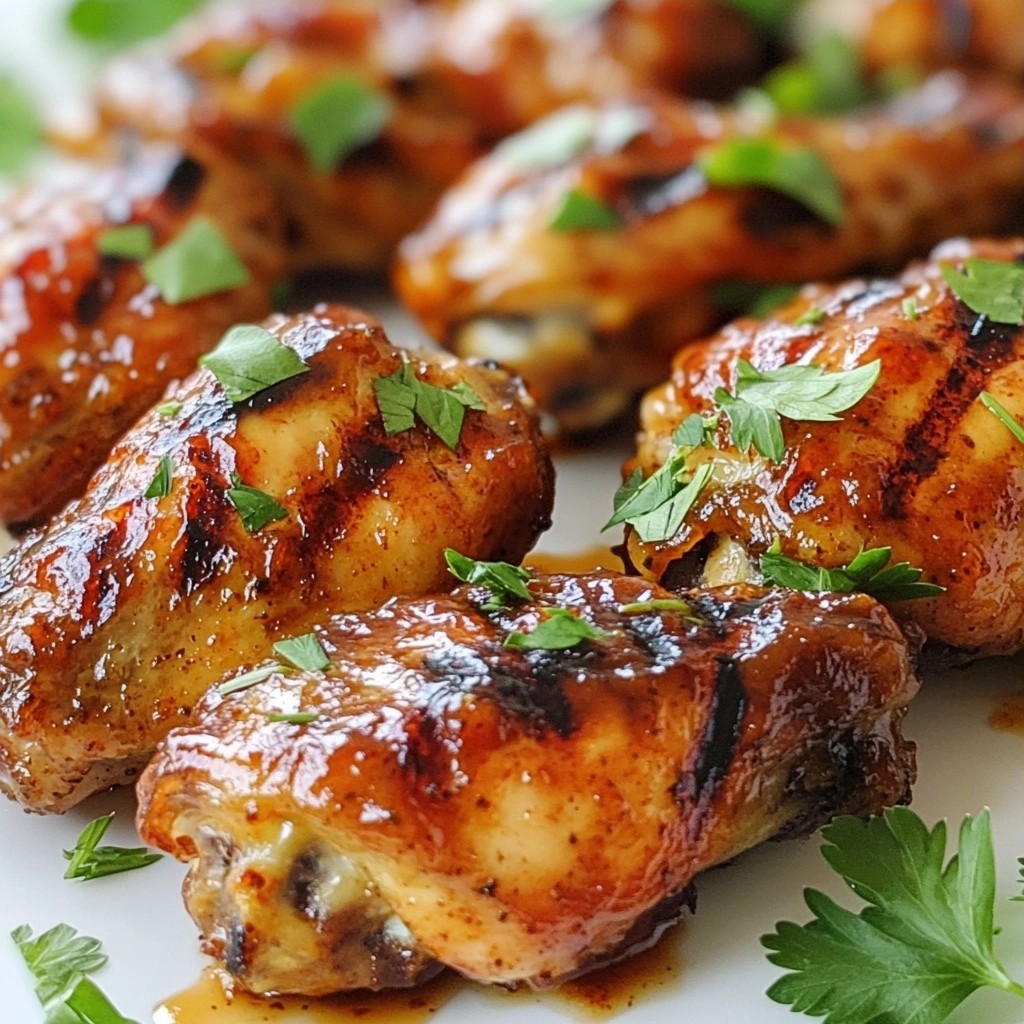 Herb Marinated Grilled BBQ Chicken Wings Delight