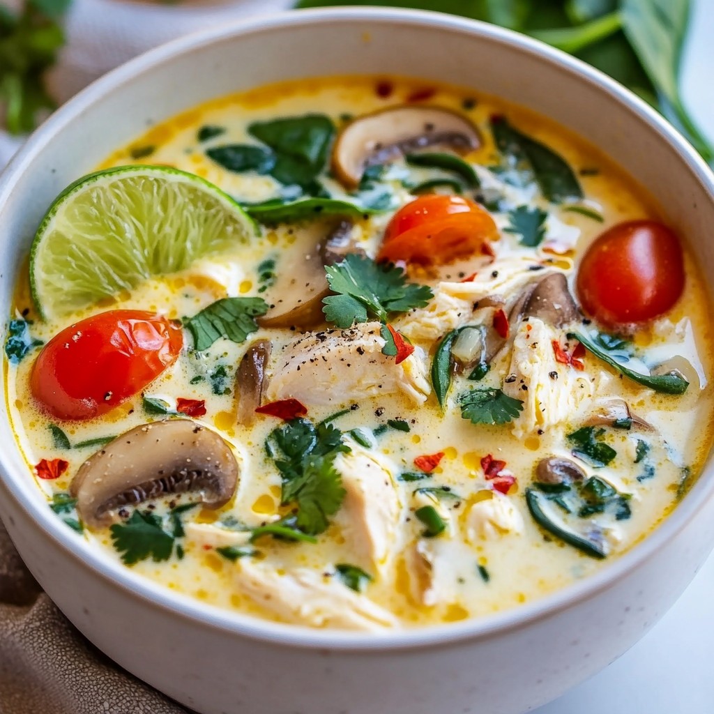 Coconut Lime Chicken Soup Flavorful Comfort Dish