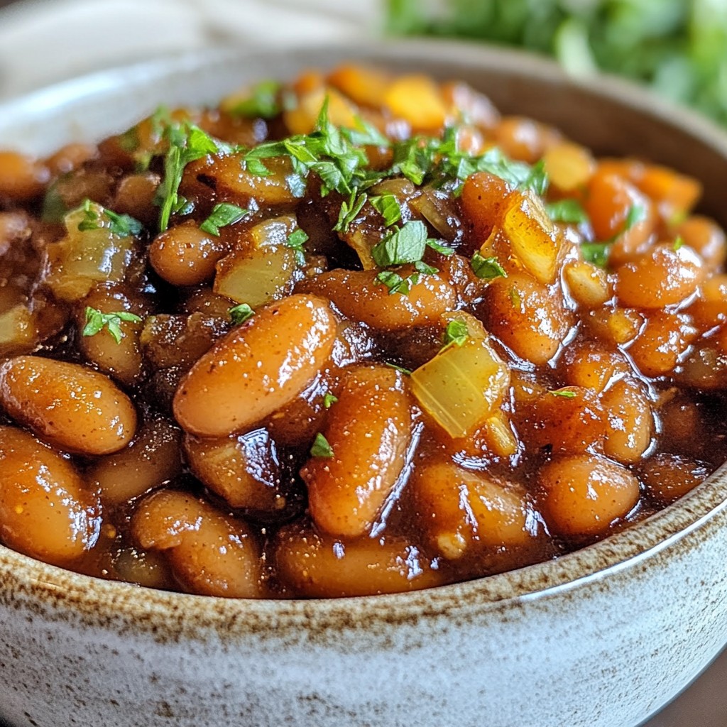 BBQ Smoked Maple Glazed Baked Beans for Flavorful Bliss