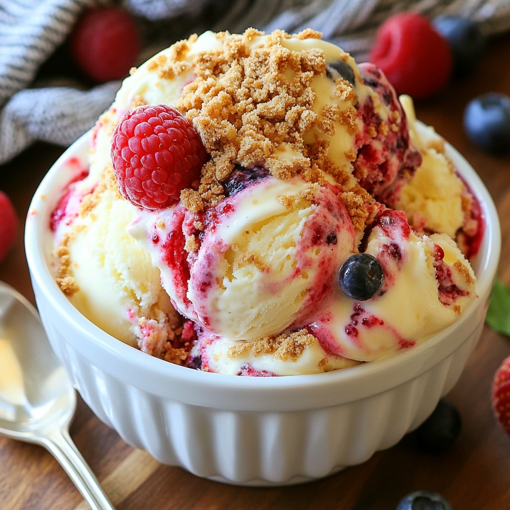 Berry Cheesecake Ice Cream Delightfully Creamy Treat