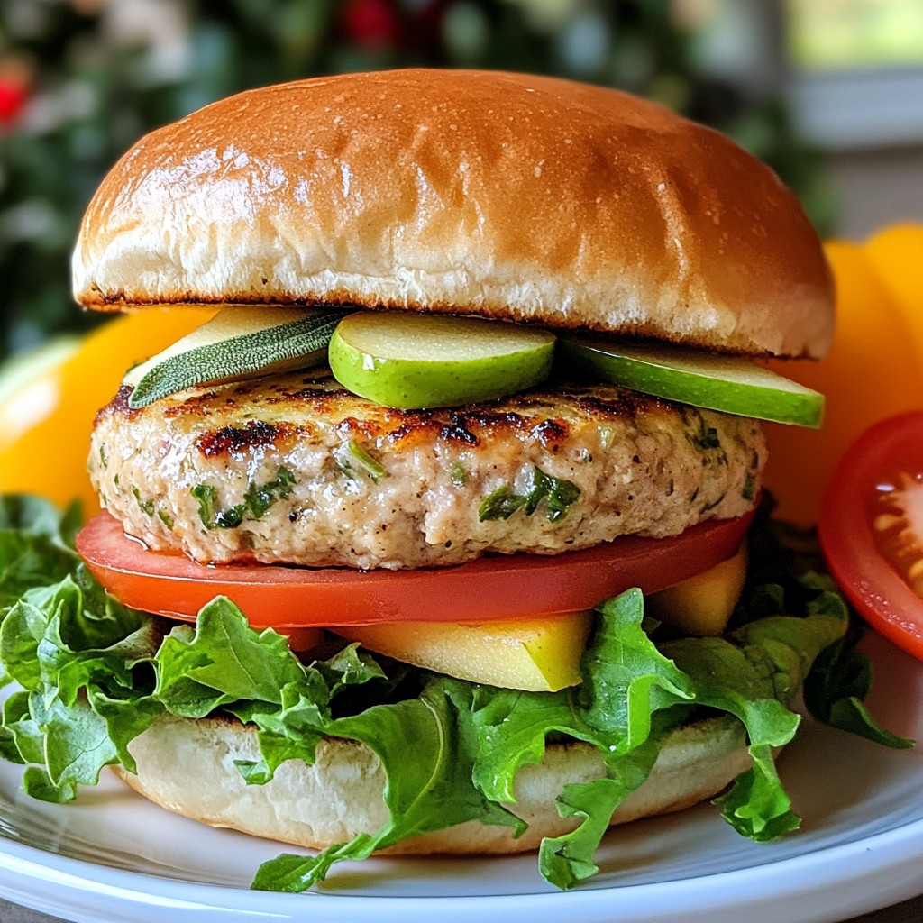 Apple Sage Turkey Burgers Delightful and Flavorful Meal