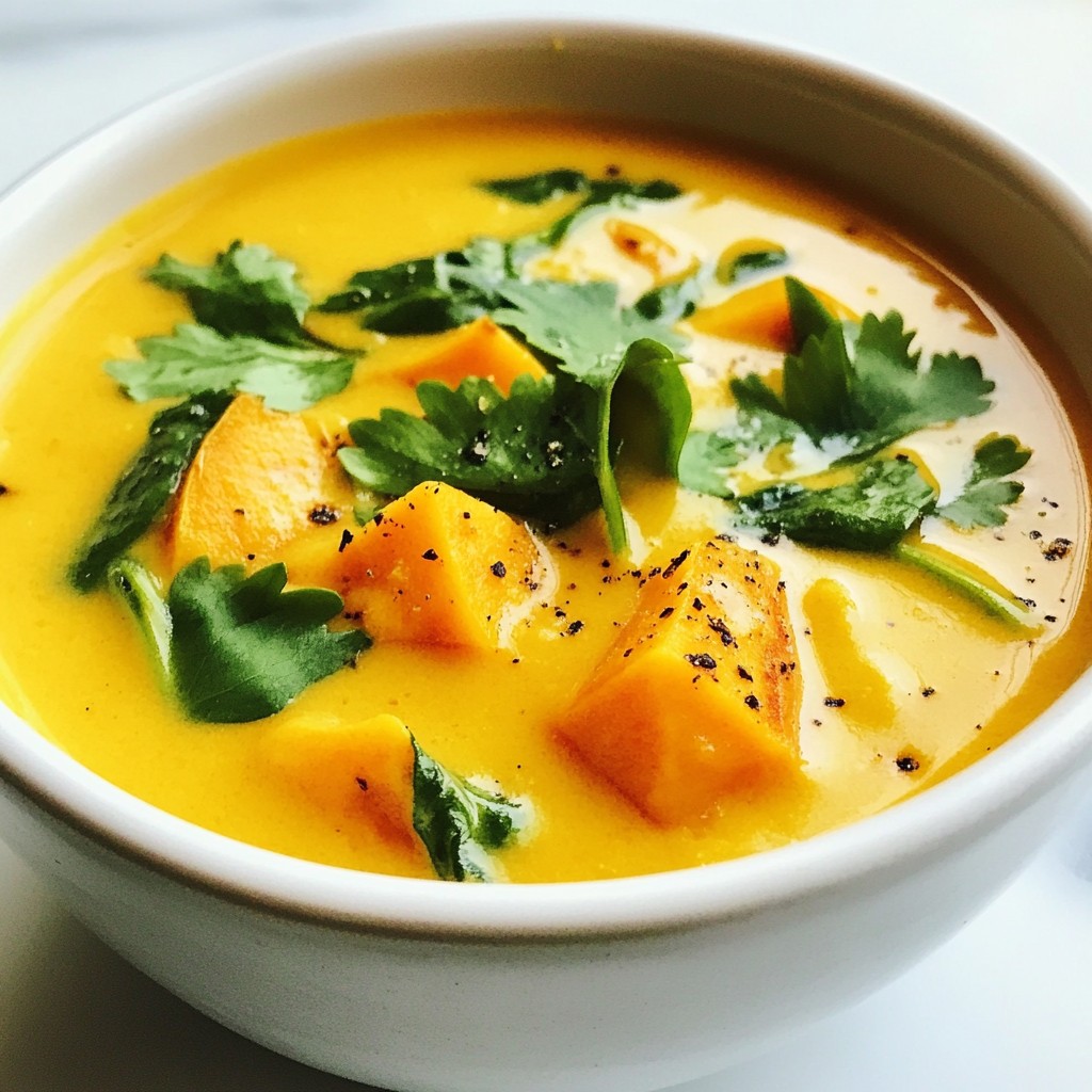 Thai Red Curry Sweet Potato Soup Simple and Tasty