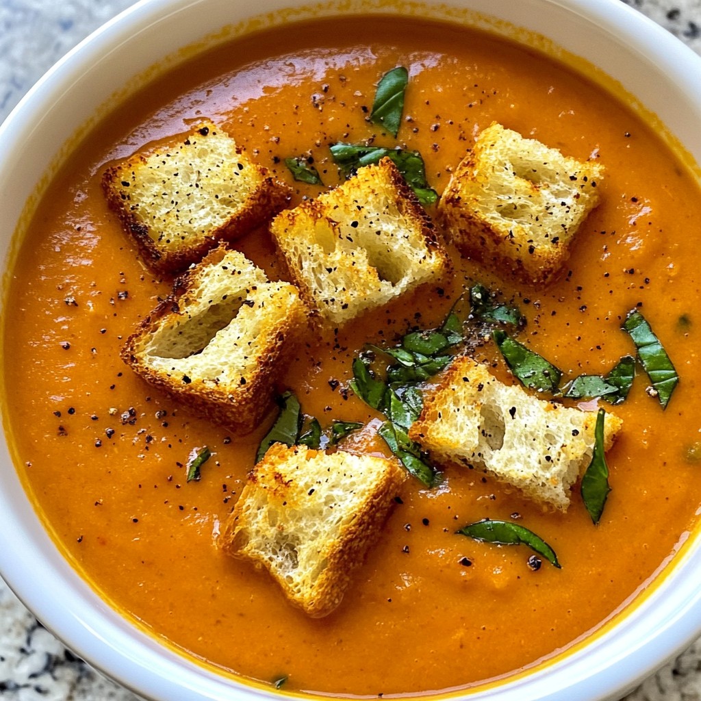Creamy Tomato Basil Soup Simple and Flavorful Treat