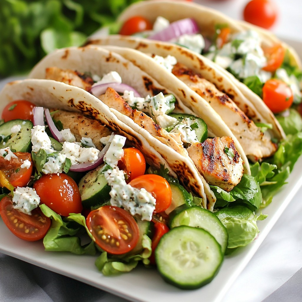 Mediterranean Grilled Chicken Pitas Flavorful Delight