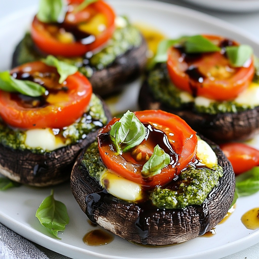 Caprese Pesto Stuffed Portobellos Flavorful Delight