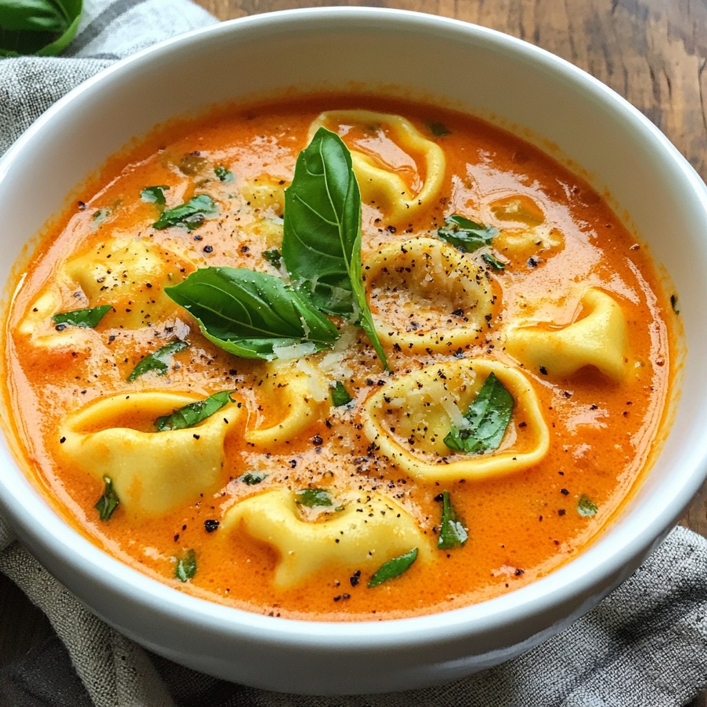 Creamy Tomato Basil Tortellini Soup Fresh and Tasty