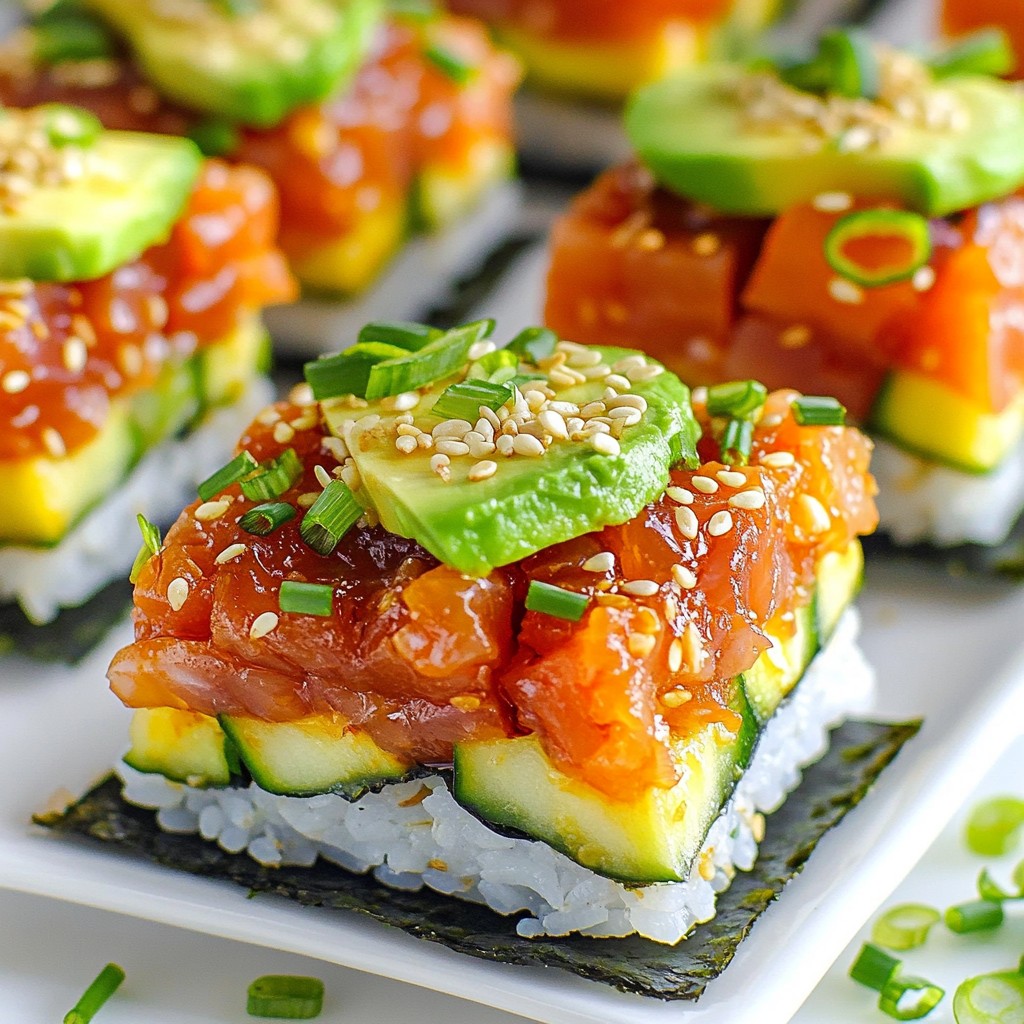 Spicy Tuna Sushi Stacks Tasty and Simple Recipe