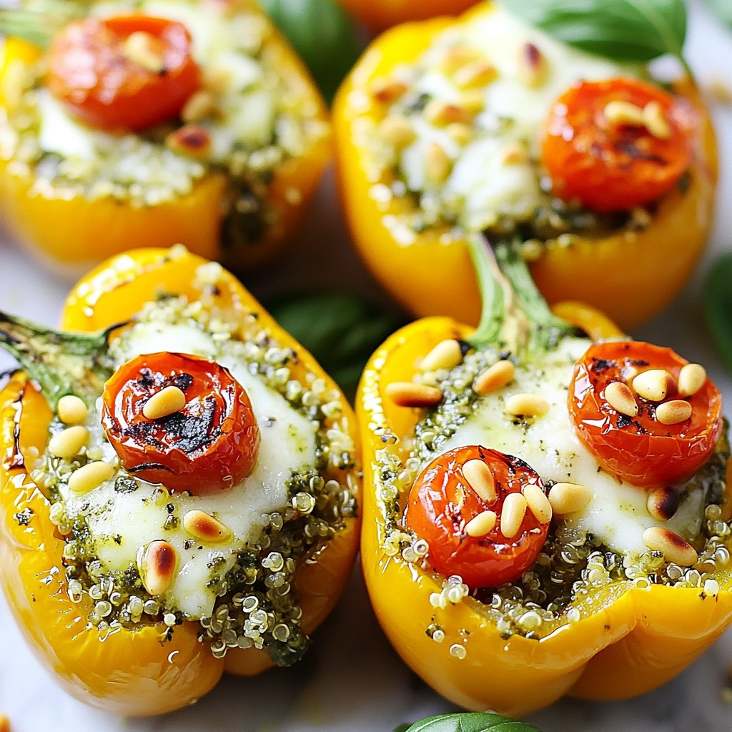 Grilled Basil Pesto Stuffed Peppers Flavorful Delight