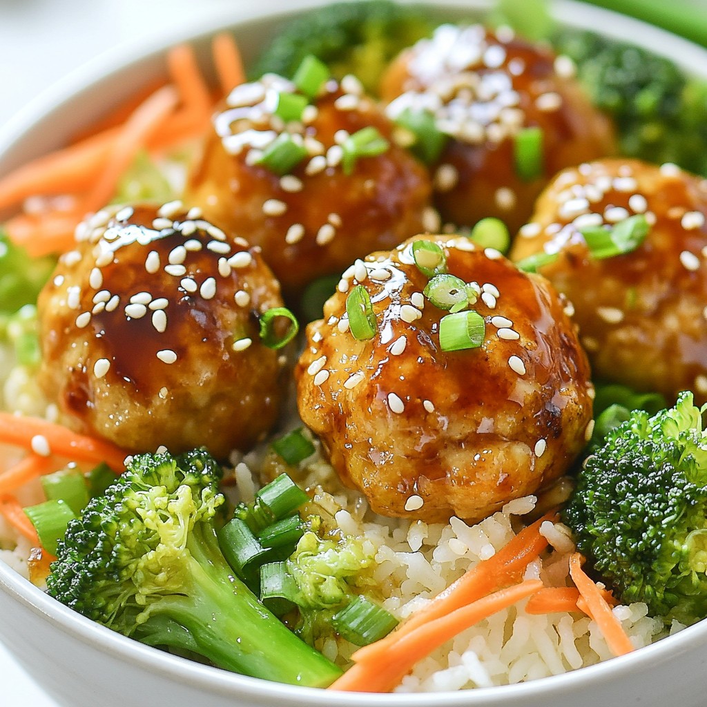 Teriyaki Chicken Meatball Bowls Flavorful Weeknight Meal