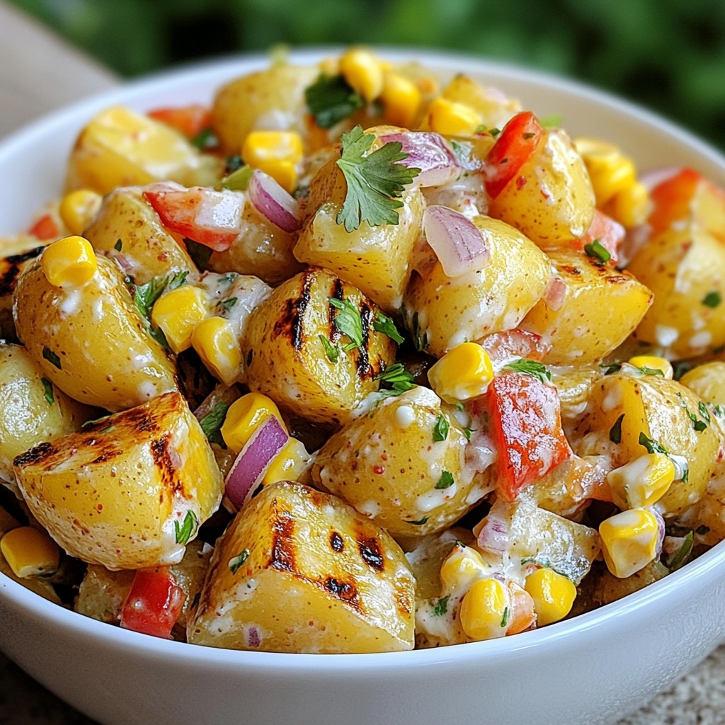 Creamy Grilled Potato and Corn Salad Delightful Dish