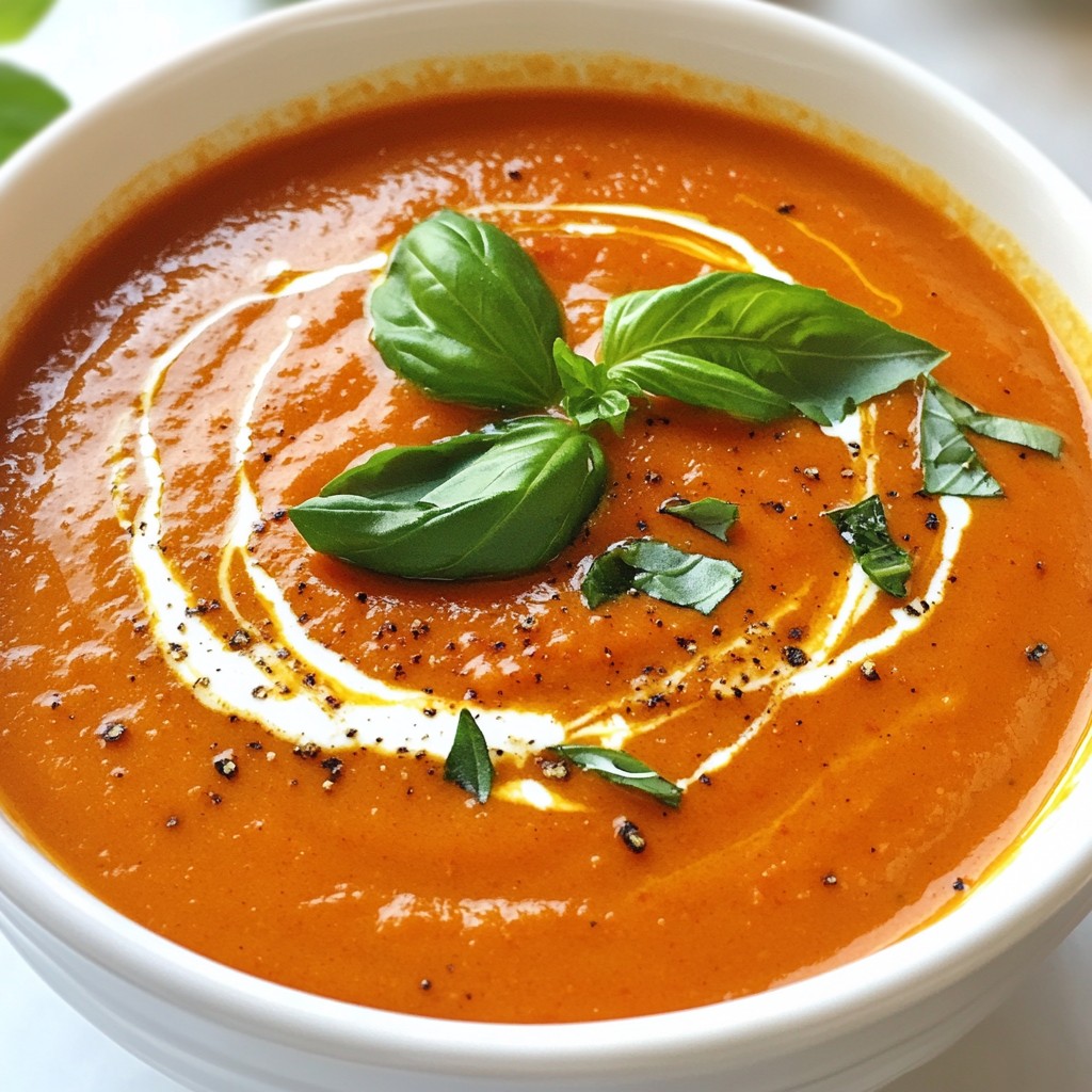 Roasted Garlic Tomato Soup Flavorful and Easy Recipe