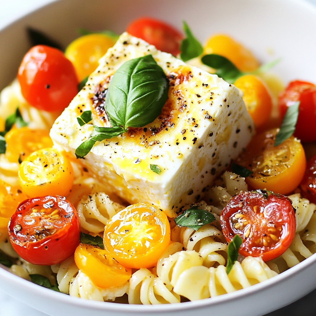 Baked Feta Pasta with Cherry Tomatoes Delightfully Simple