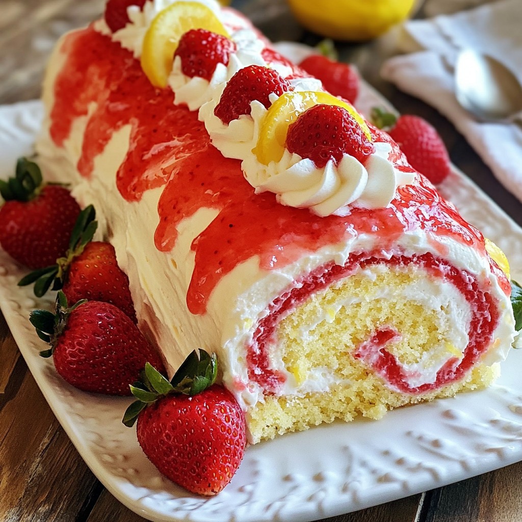 Strawberry Lemonade Cake Roll Delightful Summer Treat