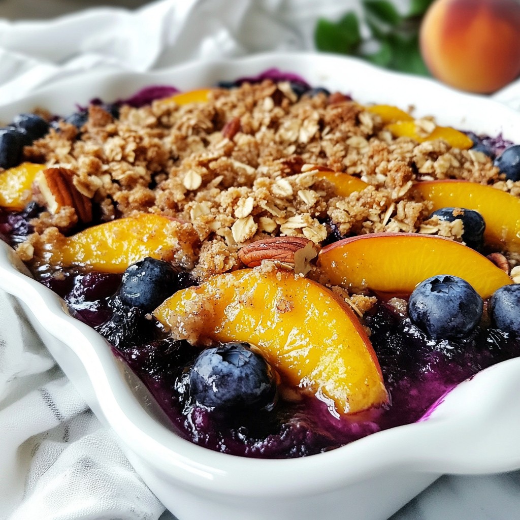 Blueberry Peach Crisp Perfect Fresh Fruit Dessert