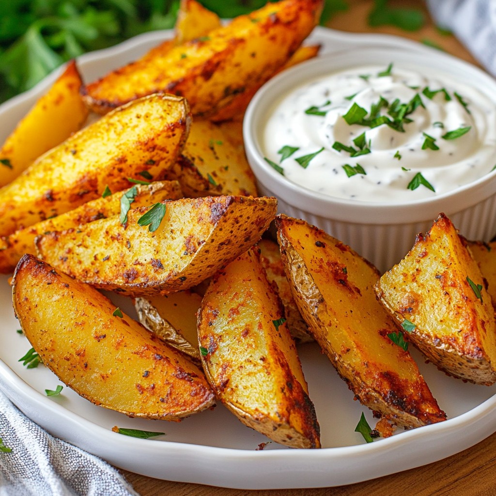 Smoky BBQ Potato Wedges with Dip Delightful Experience