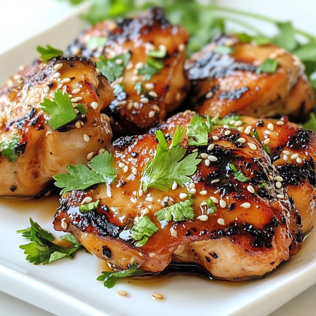 Grilled Honey Garlic Chicken Thighs Simple Recipe