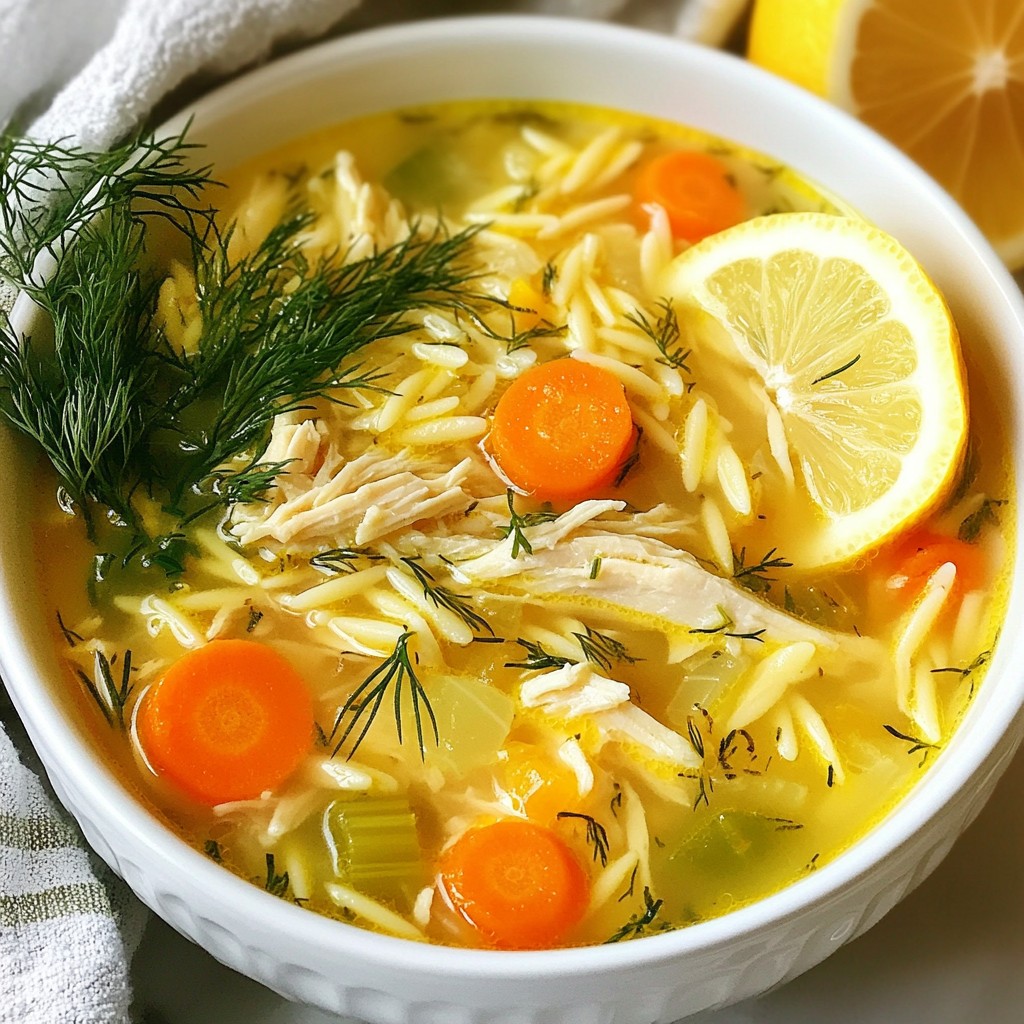 Greek Lemon Chicken Soup Flavorful and Nourishing Dish