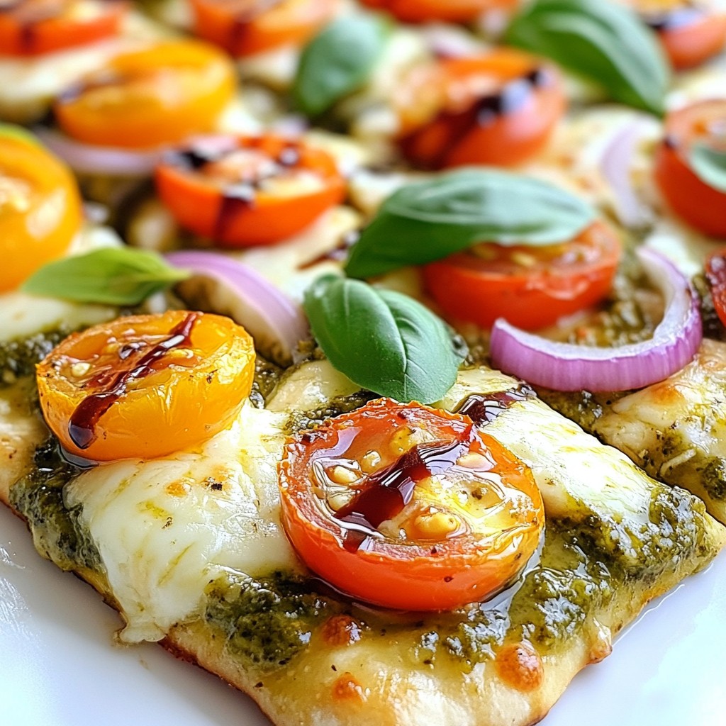 Pesto Chicken Flatbread Tasty and Quick Dinner Idea