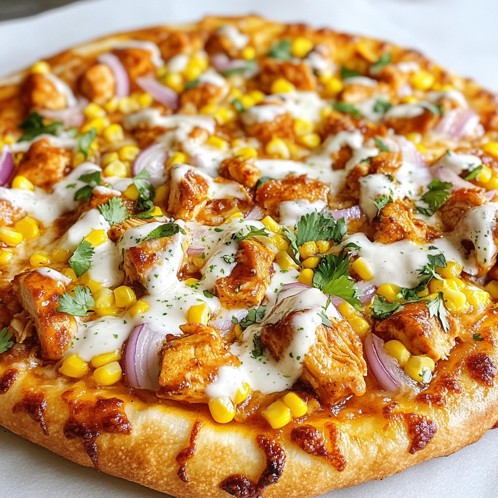 Savory BBQ Ranch Chicken Pizza Easy Homemade Recipe