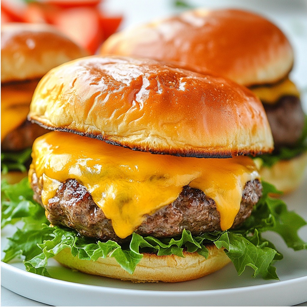 Classic Grilled Beef Burgers with Cheddar Delight
