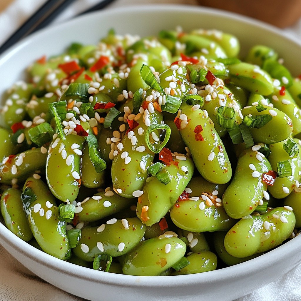 Sweet Chili Garlic Edamame Flavorful Snack Delight