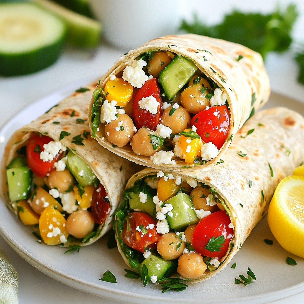 Mediterranean Chickpea Salad Wraps Fresh and Simple