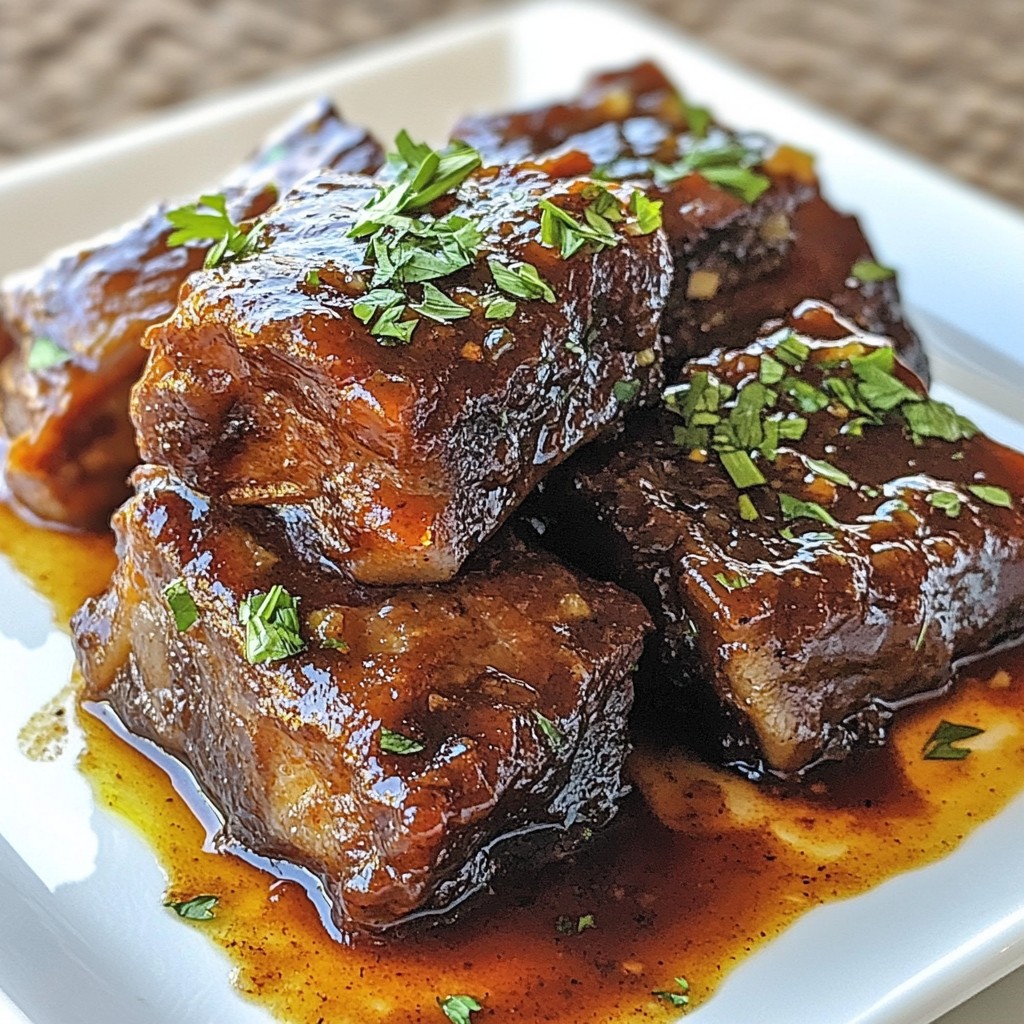 Spicy BBQ Beef Short Ribs Savory and Tender Delight