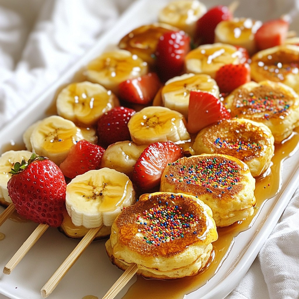 Funfetti Pancake Skewers Delightful Breakfast Treat